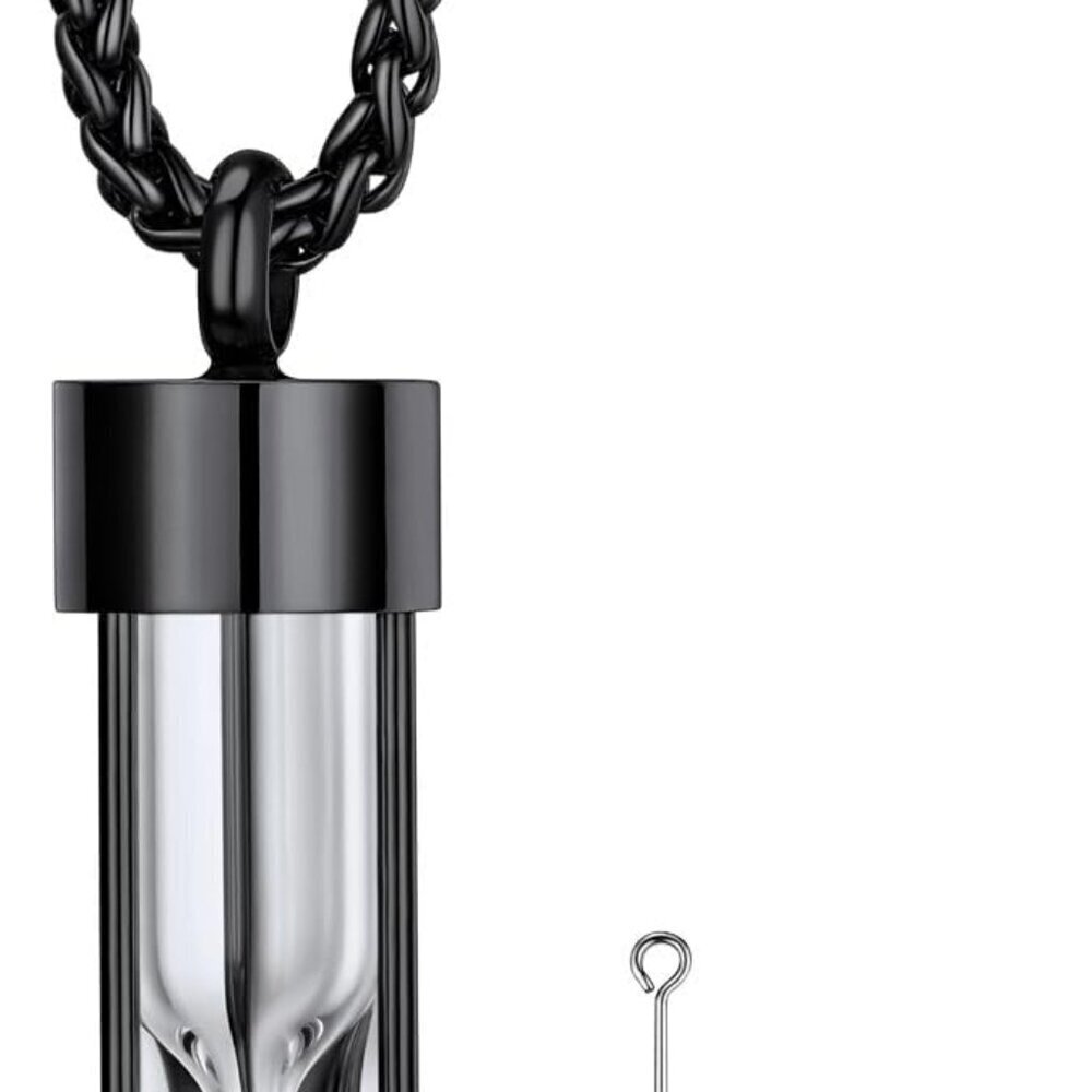 Urn Necklace for Ashes Women Men Stainless Steel Memorial Cremation Pendant